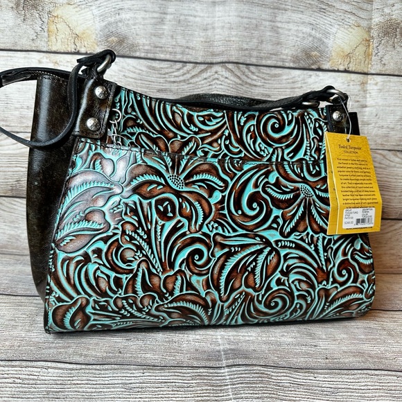 NWT Patricia Nash Romina ~ Tooled Turquoise - Picture 3 of 12